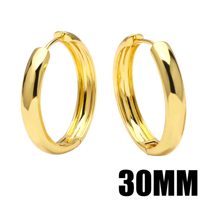 Wholesale Earrings Copper Plated 18K Gold Glossy JDC-PREMAS-ES-012