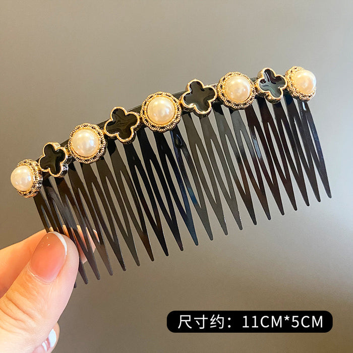 Wholesale pearl hair comb insert comb broken hair finishing artifact hair clip back head clip JDC-HC-tengZ003