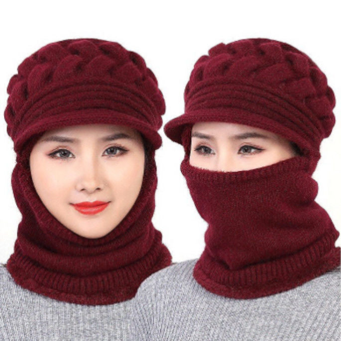 Wholesale Hat Wool Winter Fleece One-piece Knitted Hat JDC-FH-BXY001