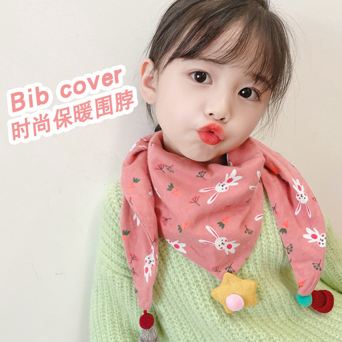 Wholesale Scarf Cotton Triangle Towel Keep Warm Kids Cute JDC-SF-Jinj001