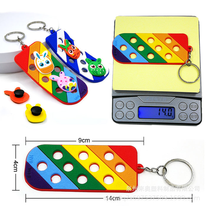 Wholesale keychain PVC DIY luminous shoes flower shoe buckle hole board  MOQ≥5 JDC-KC-LaiA001