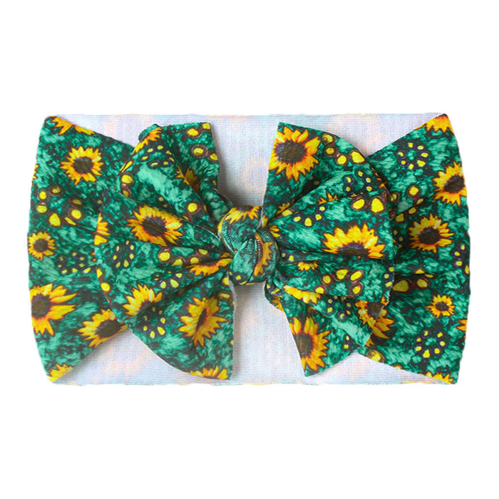 Wholesale DIY Fabric Baby Printed Bow Bandana sweatband JDC-HD-ML032