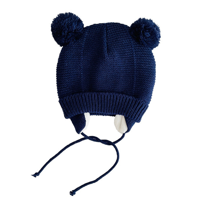 Wholesale Gloves Wool Plus Velvet Cute Children's Ear Protection Knitted Hat 2-piece Set MOQ≥2 JDC-GS-JunC004