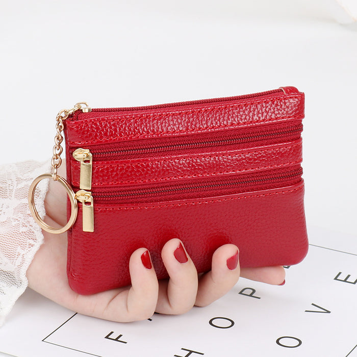 Wholesale PU Leather Coin Purse Keychain Wallet JDC-KC-ShMei001