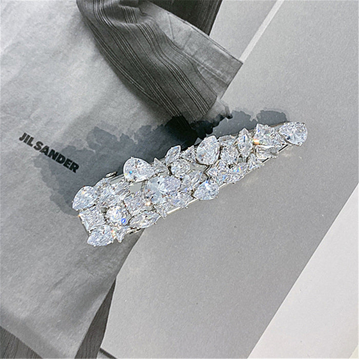 Wholesale Hair Clips Alloy Zircon Duckbill Clip Water Drop Design Sense JDC-HC-DDSL001