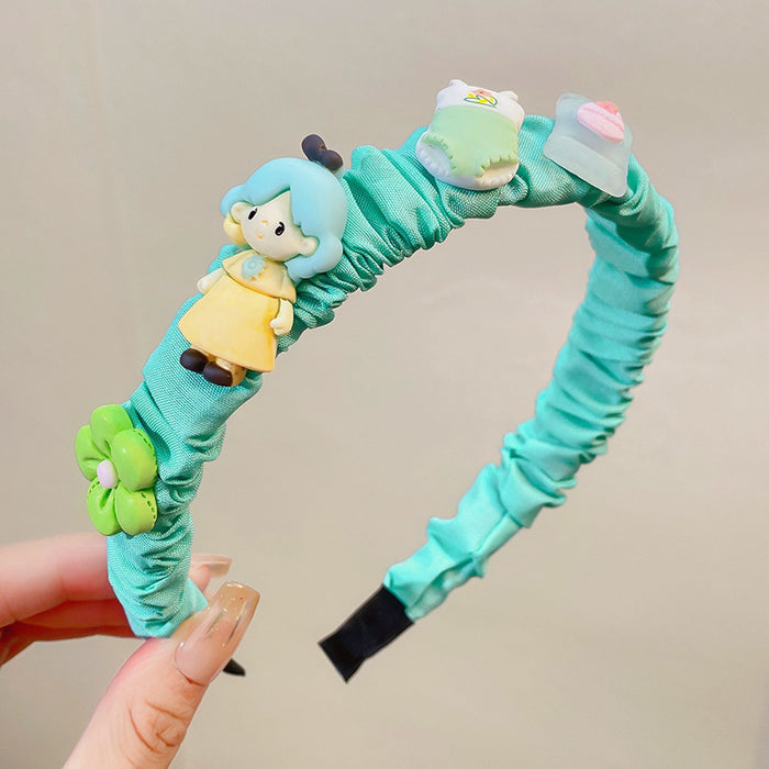 Wholesale cloth children cartoon flower princess headband MOQ≥2 JDC-HD-RXi006