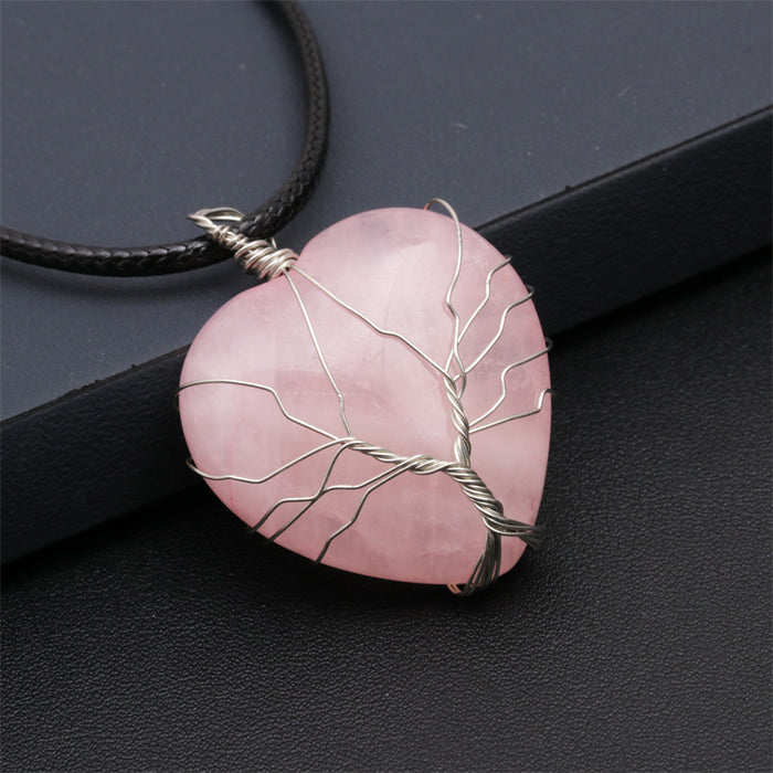 Wholesale Pink Love Stone Necklace MOQ≥2 JDC-NE-ChanX008