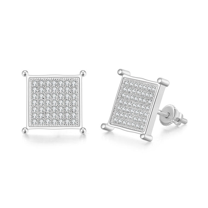 Jewelry WholesaleWholesale Full Diamond Hip Hop Men's Zircon Micro Set Cross Stud Earrings JDC-ES-ZY002 Piercing 佐伊凯丽 %variant_option1% %variant_option2% %variant_option3%  Factory Price JoyasDeChina Joyas De China