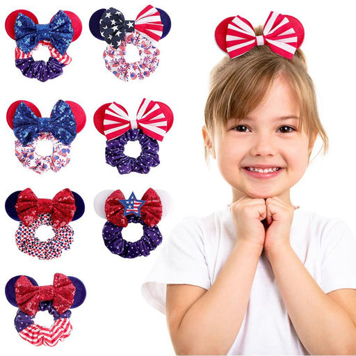 Jewelry WholesaleWholesale 4th of July Independence Day Children's Colon Hair Band Color Sequins MOQ≥3 JDC-HS-HaiS001 Hair Scrunchies 海生 %variant_option1% %variant_option2% %variant_option3%  Factory Price JoyasDeChina Joyas De China