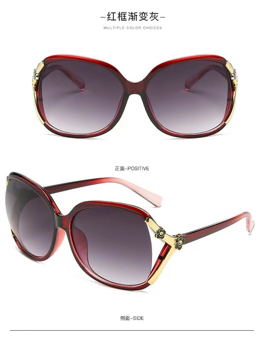 Wholesale Sunglasses PC Large Frame Camellia JDC-SG-YuanY002