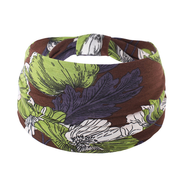 Wholesale Wide Brim Printed Fabric Headband JDC-HD-FAB002