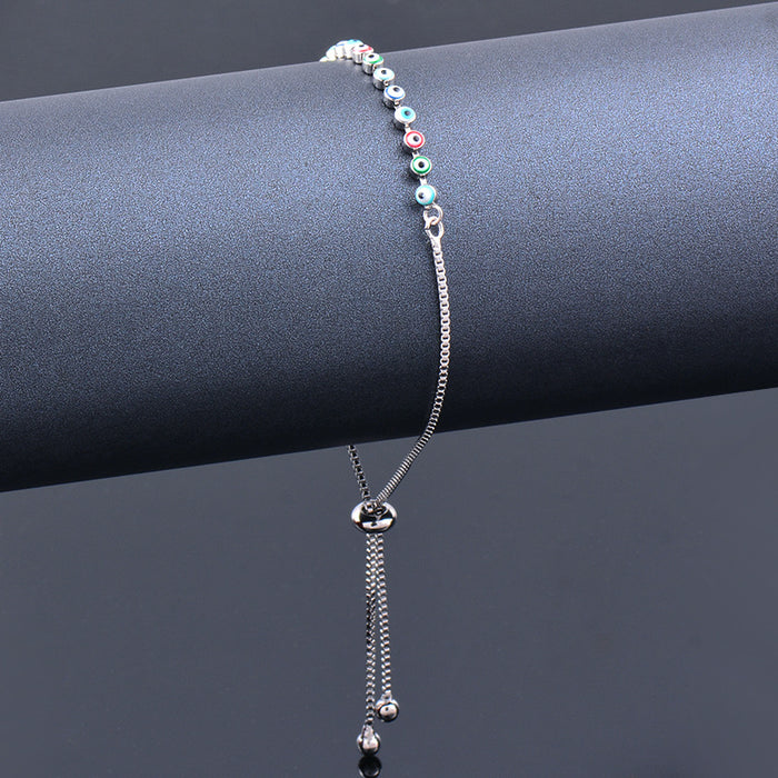 Wholesale Bracelet Copper Color Oil Drip Eyes Silver JDC-BT-KMeng002