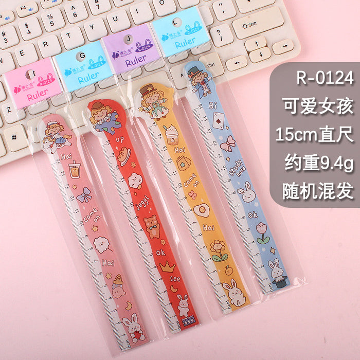 Wholesale Ruler Plastic 15cm Transparent Cute Starry Sky MOQ≥2 JDC-RR-LGT003