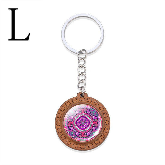 Wholesale Vintage Mandala Keychain MOQ≥2 JDC-KC-ZaoY005