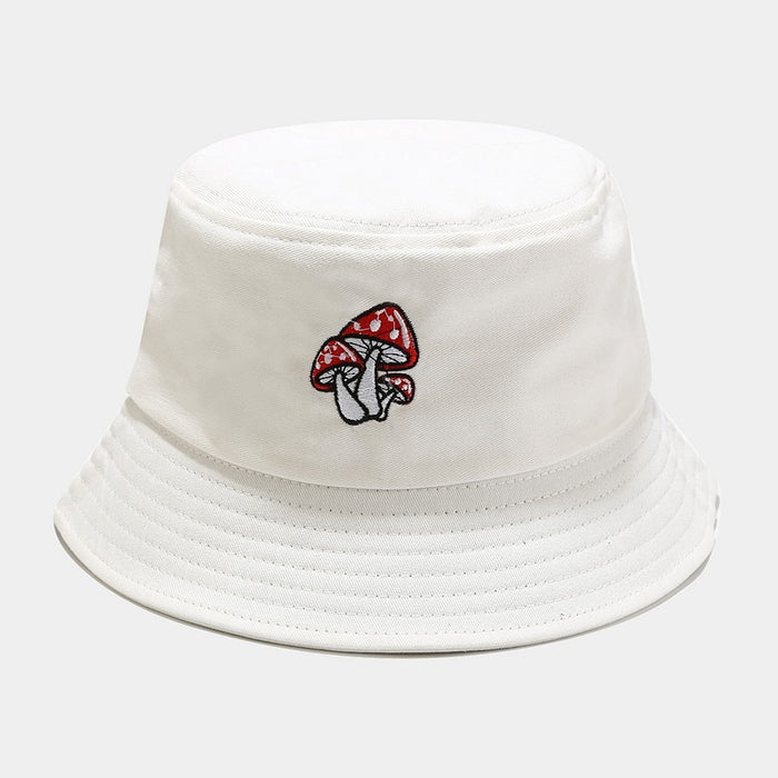 Wholesale cute three mushroom embroidery fisherman hat MOQ≥2 JDC-FT-LvYi001