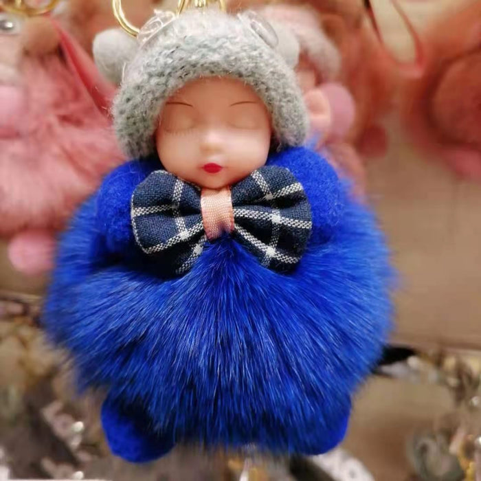 Wholesale Hairball Sleeping Doll Plush Keychain MOQ≥2 JDC-KC-HGuan001