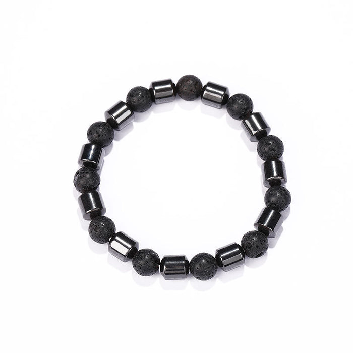 Wholesale Magnetic Hematite Ancient Pearl Volcanic Stone Bracelet JDC-BT-JiuL006