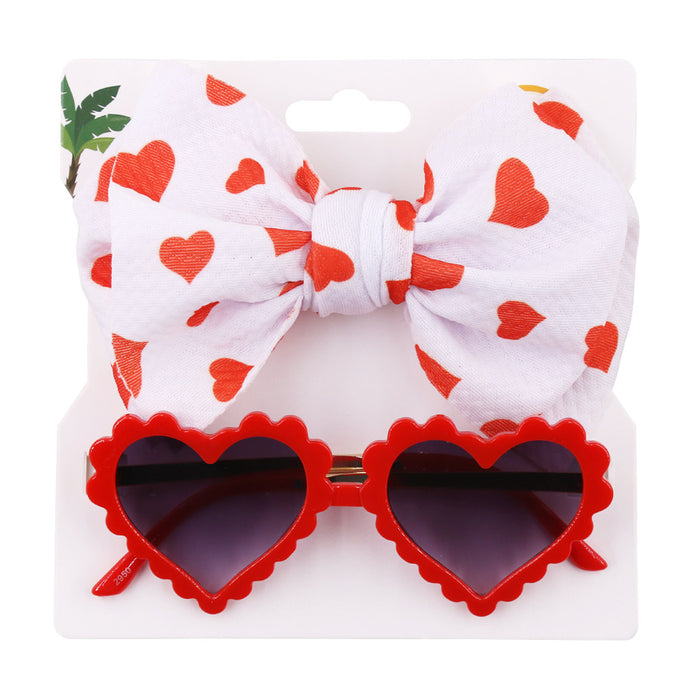 Wholesale Kids Sunglasses Combination Shade Polyester Printed Hairband JDC-SG-BoB004