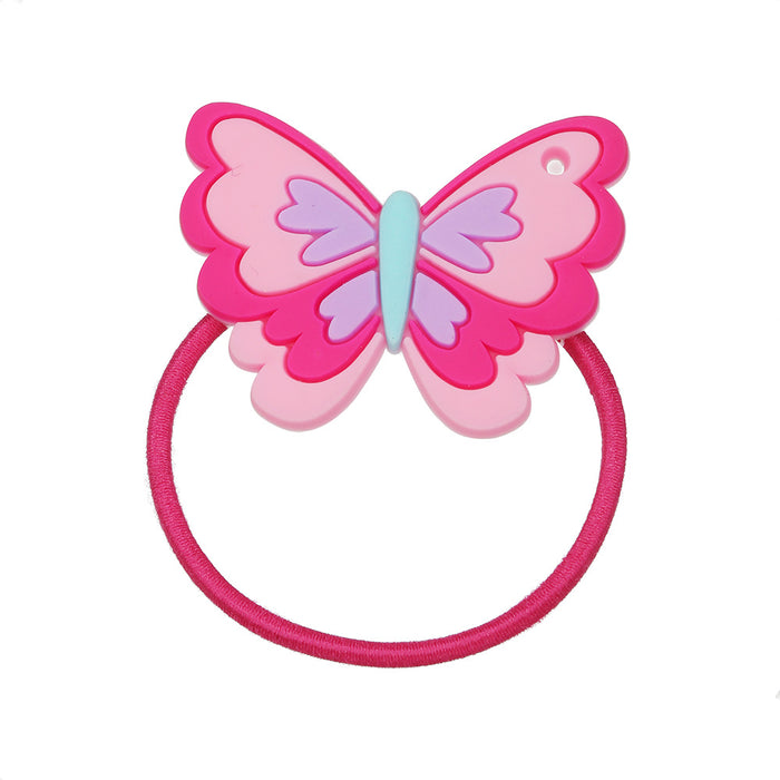 Wholesale Hair Scrunchies PVC Elastic Band Cute Cartoon Butterfly 20pcs (M) JDC-HS-KShou001