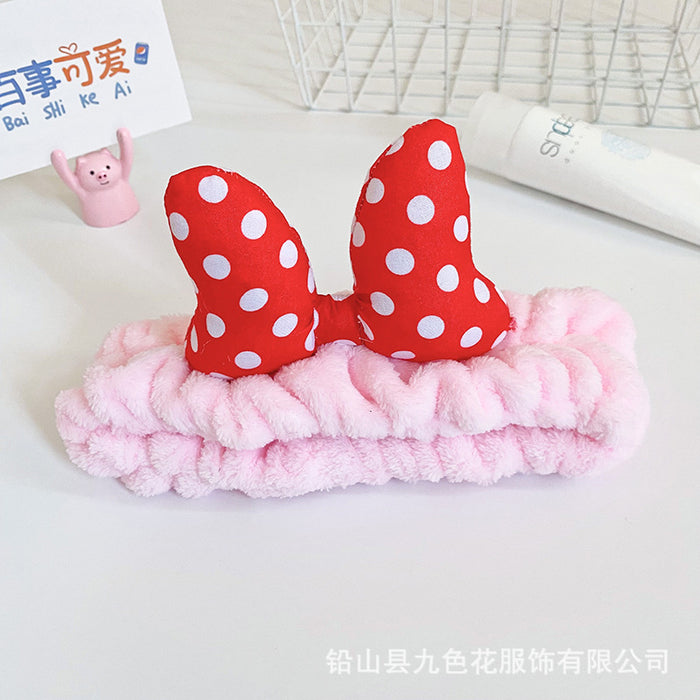 Wholesale Cartoon Cute Polka Dot Oversized Butterfly End Hairband JDC-HD-JSH002