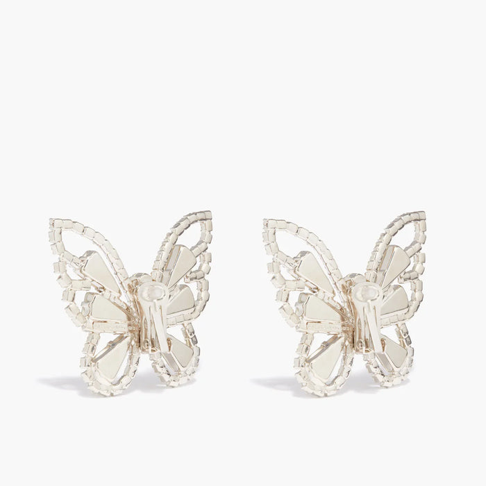 Wholesale Exaggerated Personality Butterfly Rhinestone Alloy Earrings JDC-ES-Xins015