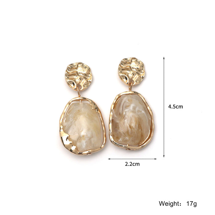 Wholesale Earrings Alloy Resin Creative Snake Skin Pattern Retro JDC-ES-ManY024