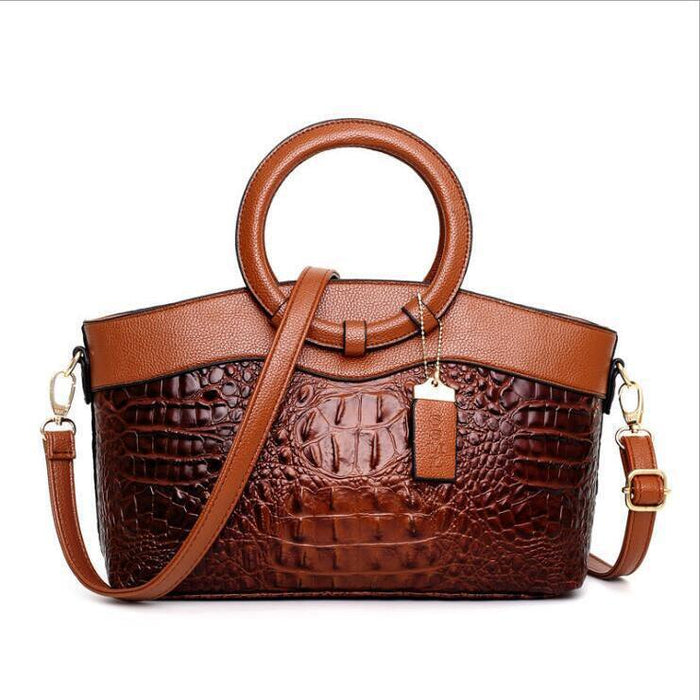 Wholesale Shoulder Bag PU Crocodile Pattern Ring Diagonal Cross Portable JDC-SD-Gediao002