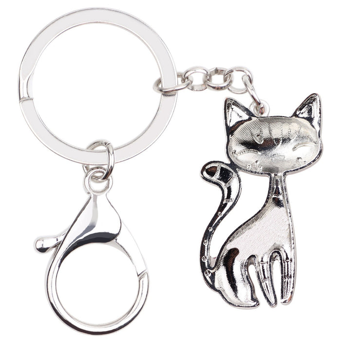 Wholesale Color Cat Keychain Alloy Keychain JDC-KC-HonS001