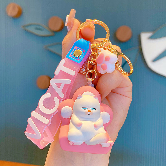 Wholesale Cartoon Cat PVC Keychain (M) JDC-KC-BS011