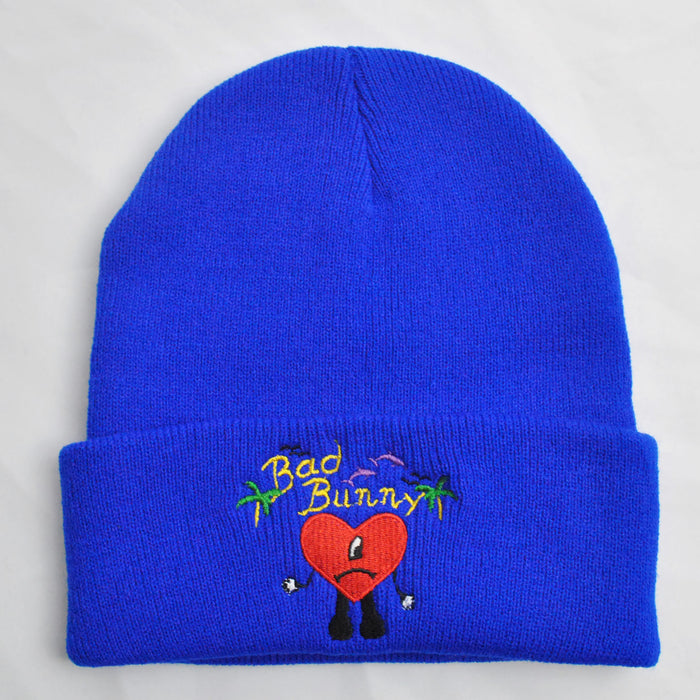 Wholesale Hat Acrylic Heart Embroidery Knitted Hat MOQ≥2 (F) JDC-FH-XRong004