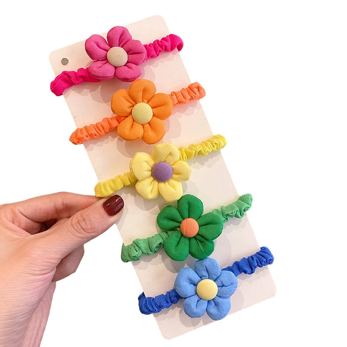 Wholesale art bow head rope hair ring flower small intestine ring JDC-HS-HuiDi006