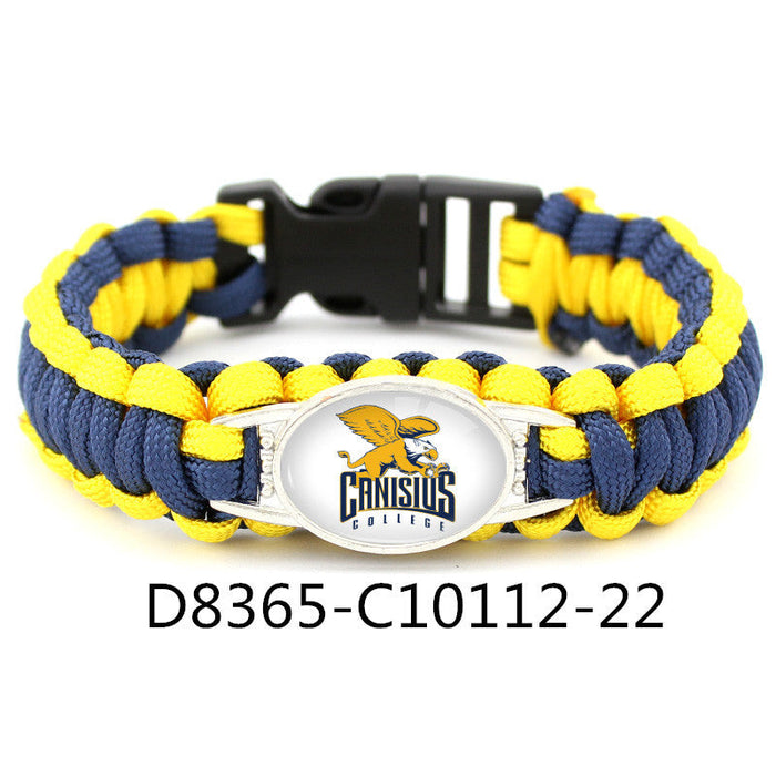 Wholesale Sports Style Rugby Team Woven Bracelets JDC-BT-BaB021