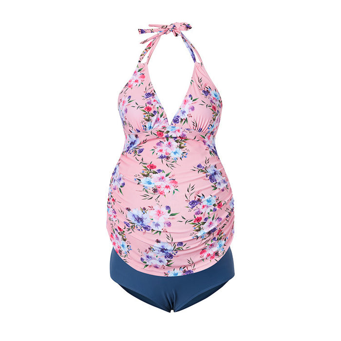 Jewelry WholesaleWholesale Floral Bikini Beach Pregnant Women Leaky Back Split Swimwear MOQ≥2 JDC-SW-YZRE003 Swimwear 伊泽瑞尔 %variant_option1% %variant_option2% %variant_option3%  Factory Price JoyasDeChina Joyas De China