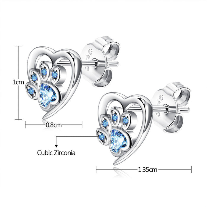 Wholesale blue zircon earrings JDC-ES-ery012