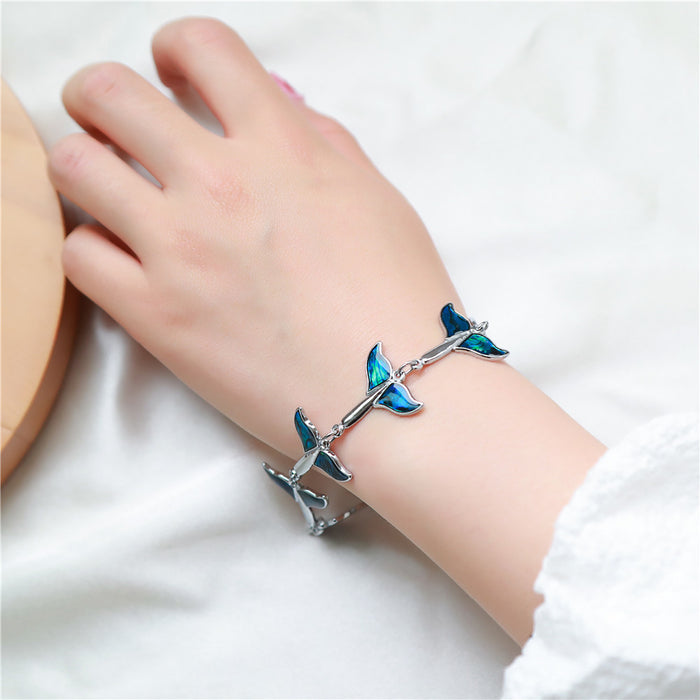 Wholesale Beach Bracelet Silver Mermaid Tail Accessories JDC-BT-ZhuJ018