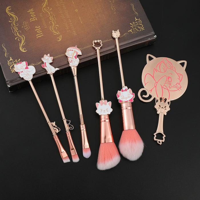 Wholesale Makeup Brush Alloy Man-made Fiber Hair Animation Cartoon Eyeshadow Brush Loose Powder Brush Makeup Brush Set MOQ≥3 JDC-MB-ZhuoJ008