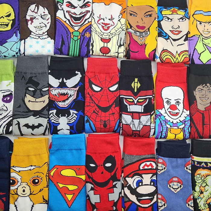 Wholesale Sock Cotton Cartoon Pattern Anime Sweat Absorb (M) MOQ≥3 JDC-SK-SuY001