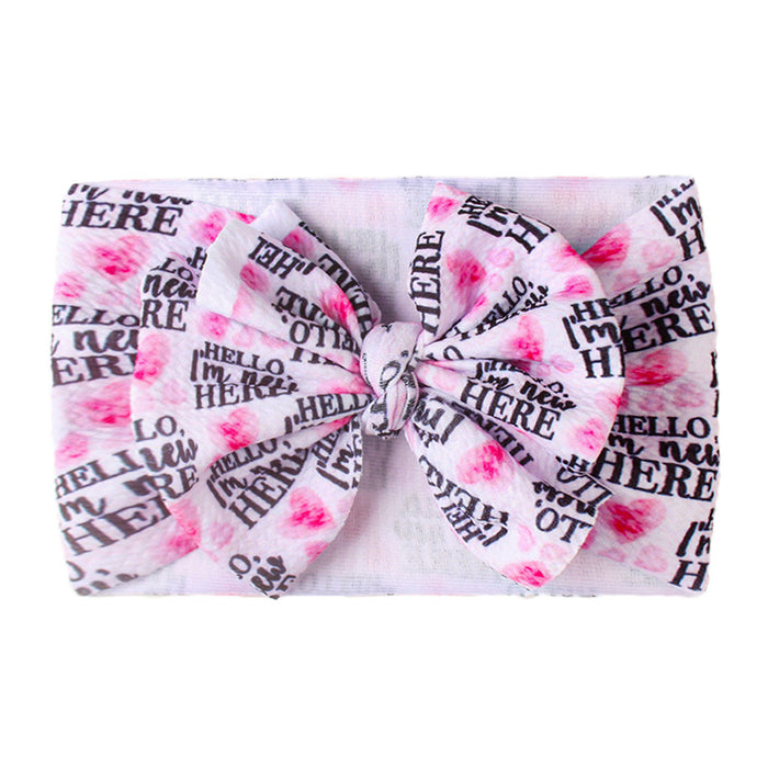 Wholesale DIY Fabric Baby Printed Bow Bandana sweatband JDC-HD-ML032