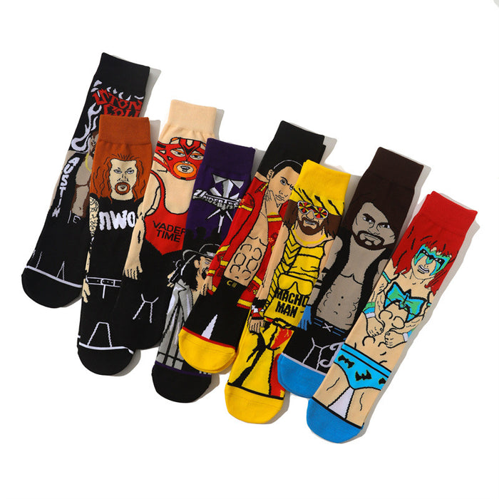 Wholesale socks fabric cartoon medium tube cute character (M)  JDC-SK-HuiHe004