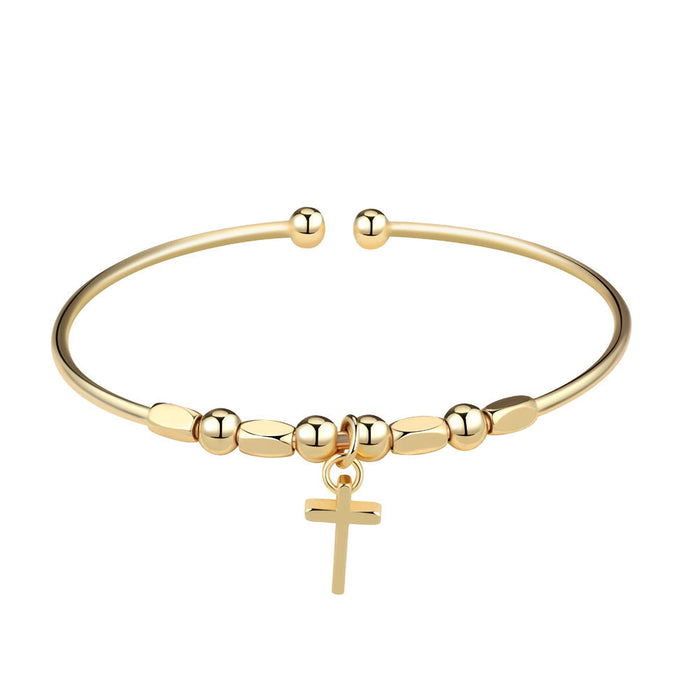 Jewelry WholesaleWholesale open cross bracelet JDC-BT-YZM022 Bracelet 伊之美 %variant_option1% %variant_option2% %variant_option3%  Factory Price JoyasDeChina Joyas De China