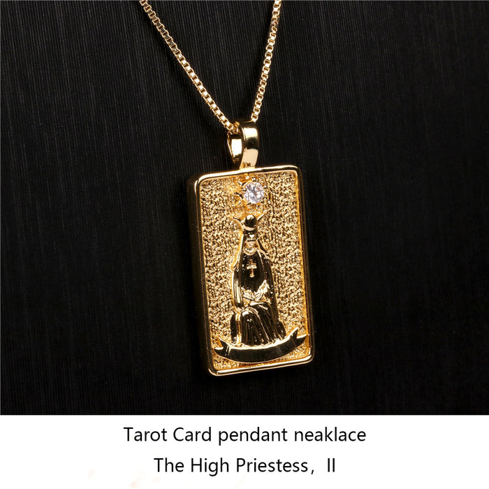 Wholesale Necklaces Copper Solomon Tarot Square JDC-NE-PREMTIANY001