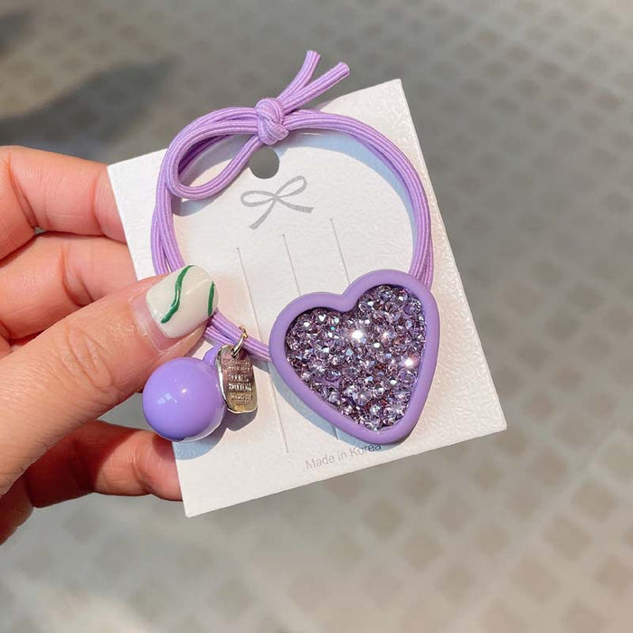 Jewelry WholesaleWholesale periwinkle orchid cartoon bear love head rope JDC-HS-DouY003 Hair Scrunchies 豆毓 %variant_option1% %variant_option2% %variant_option3%  Factory Price JoyasDeChina Joyas De China