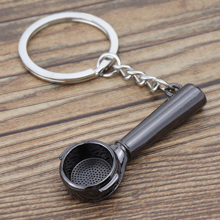 Wholesale Coffee Cup Moka Pot Coffee Appliance Zinc Alloy Keychain MOQ≥2 JDC-KC-XunXin006