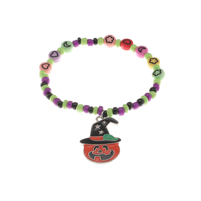 Wholesale Festive Halloween Pumpkin New Rice Bead Bracelet JDC-BT-NZ058