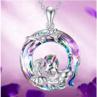 Wholesale Color Crystal Tree of Life Alloy Necklace MOQ≥2 JDC-NE-Yana001