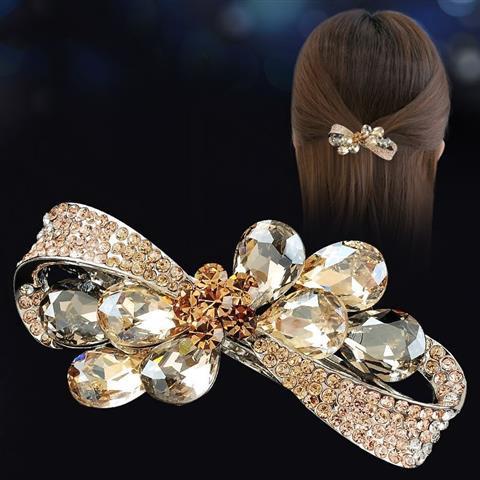 Wholesale Simple Rhinestone Small Spring Clip Hairpin JDC-HC-DLA002