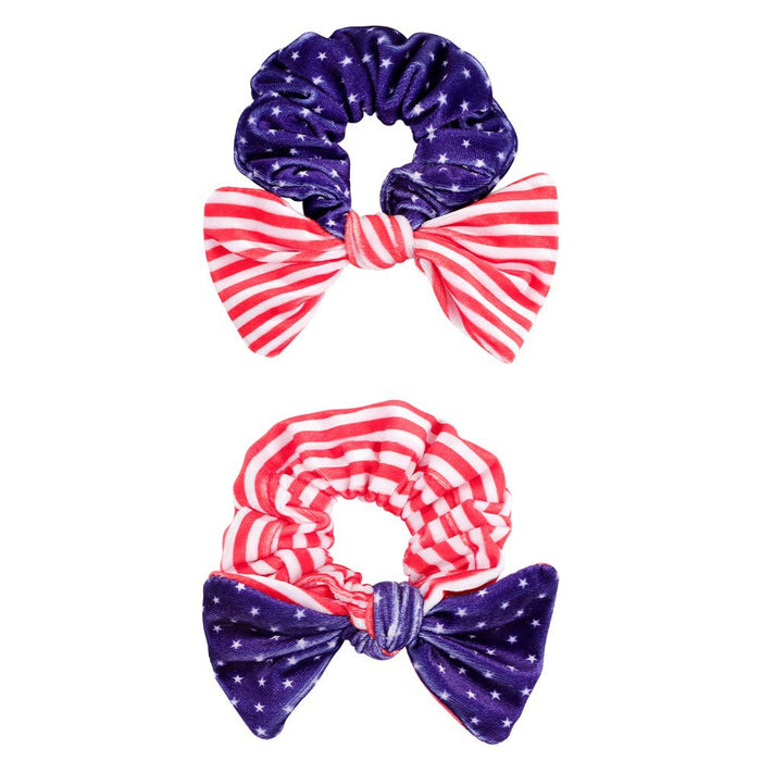 Wholesale 4th of July Independence Day Children Stitching Bow Hair Bands MOQ≥3 JDC-HS-HaiS002