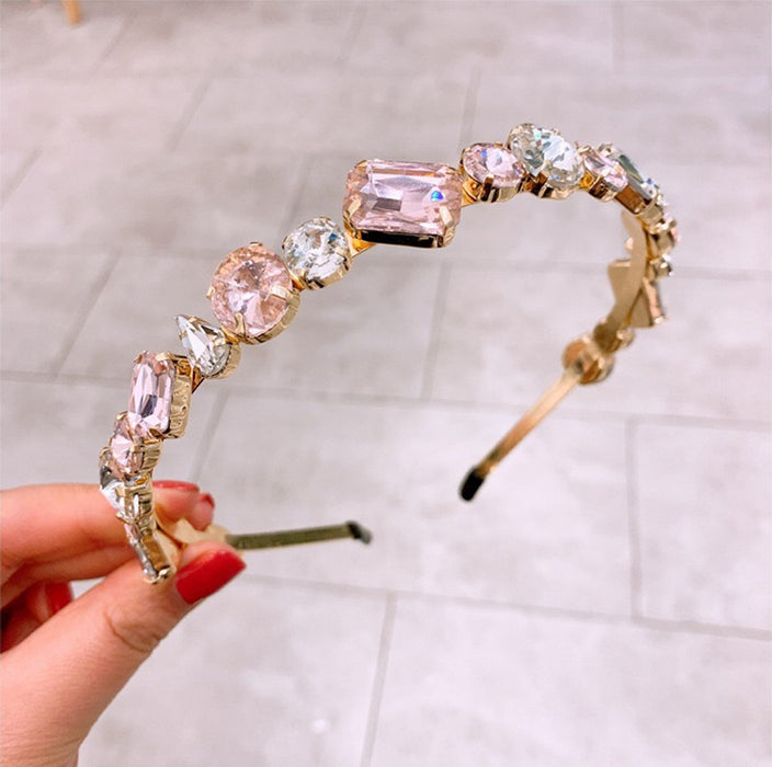 Jewelry WholesaleWholesale rhinestone crystal press hair band JDC-HD-ZC005 Headband 智承 %variant_option1% %variant_option2% %variant_option3%  Factory Price JoyasDeChina Joyas De China