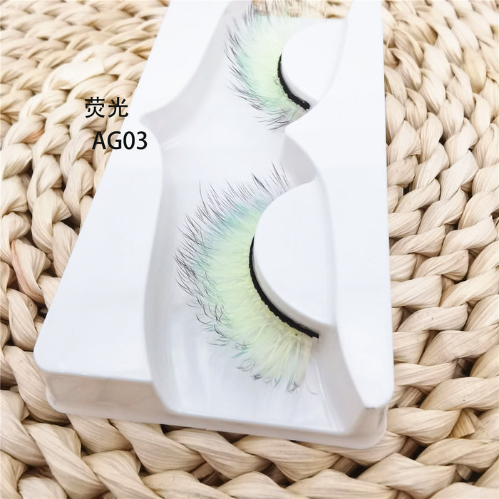 Wholesale Gradient Color Imitation Mink False Eyelashes Single Pair Pack MOQ≥3 JDC-EY-ZXin004