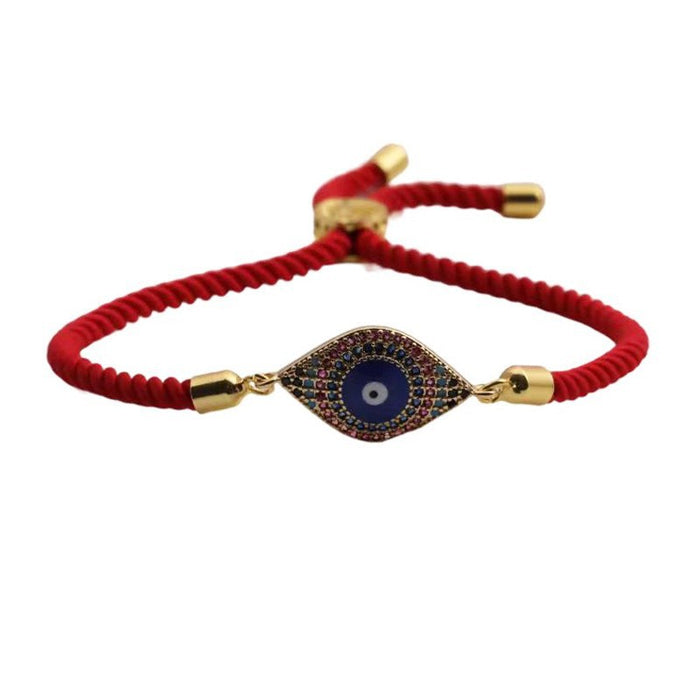 Jewelry WholesaleWholesale Milanese Cord Copper Inlaid Zircon Devil's Eye Bracelet JDC-BT-ChanX009 Bracelet 昌鑫 %variant_option1% %variant_option2% %variant_option3%  Factory Price JoyasDeChina Joyas De China